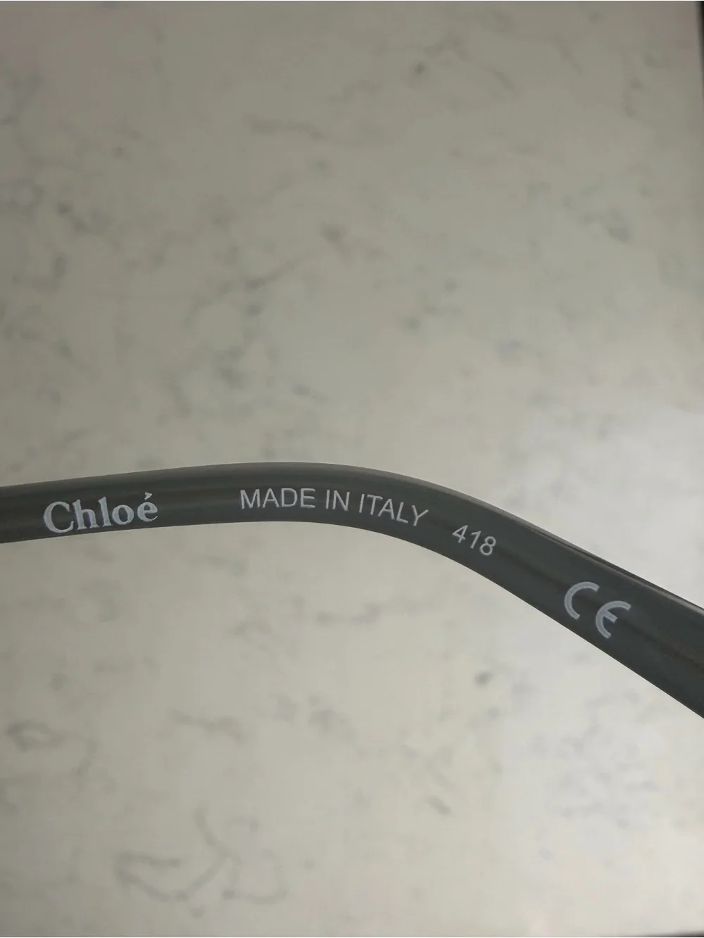 Chloe Aqua-Gray Eye Glasses with Gold Arms